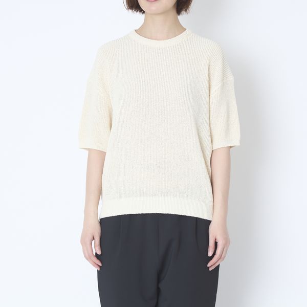 SAIFUKU/洗える畦編み和紙プルオーバー -風通し良く汗のべたつきもない